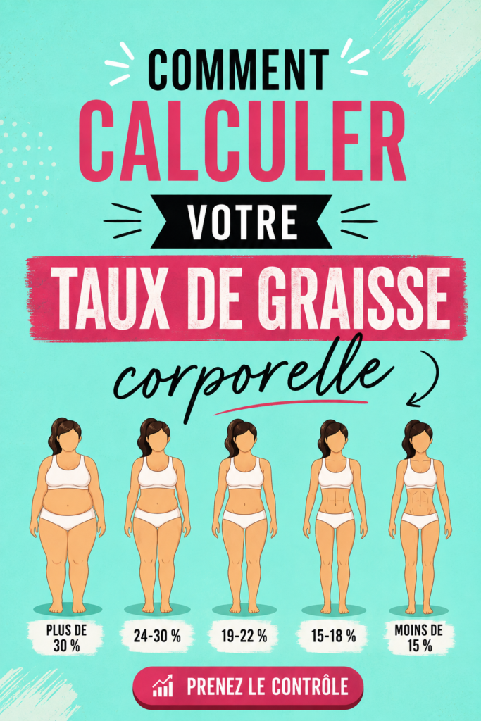 Femme faisant les calculs de son pourcentage de masse grasse avec un mètre ruban.
