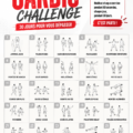 Femme faisant un challenge cardio de 1 minute dans un parc