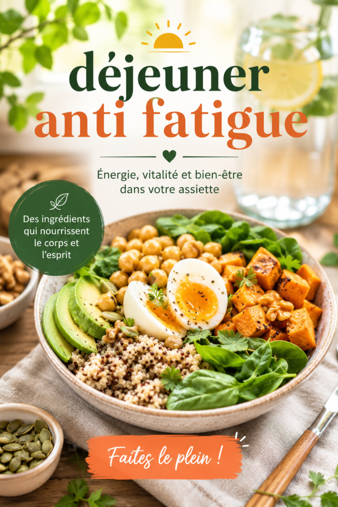 Déjeuner sain avec smoothie vert et tartines complet.
