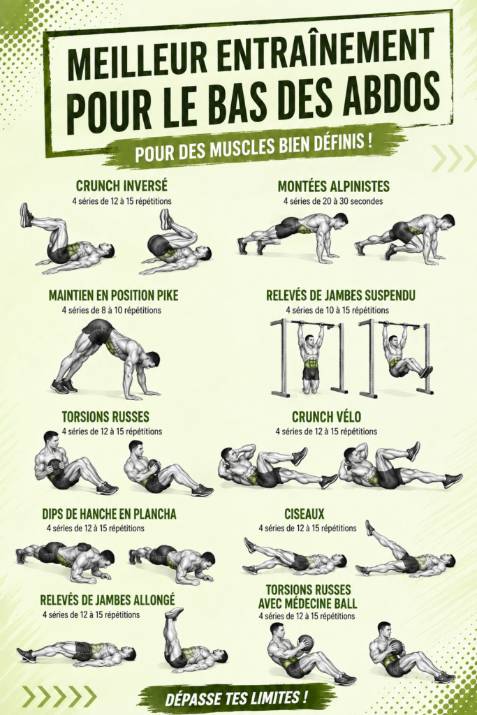 Femme effectuant des exercices pour abdos inférieurs sur un tapis de fitness