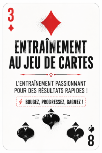 Femme s'entraînant avec des cartes, ambiance ludique et dynamique
