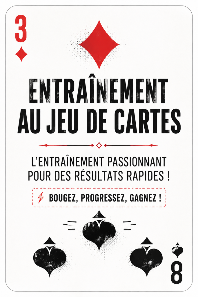 Femme s'entraînant avec des cartes, ambiance ludique et dynamique