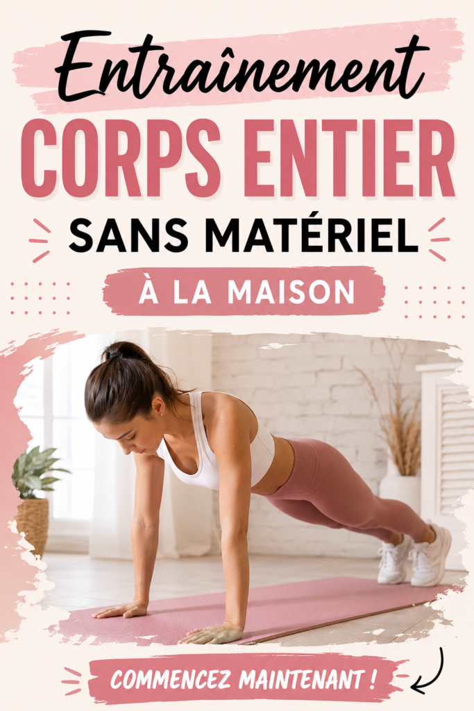 femme s'exerçant à la maison sans poids, avec un tapis de fitness
