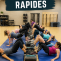 Femme faisant des exercices en groupe lors d'une séance d'entraînement dynamique.