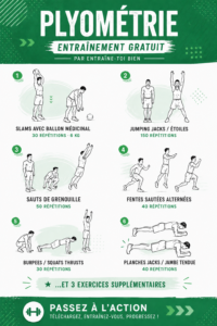 Femme en train de réaliser un exercice de plyométrie dans un parc