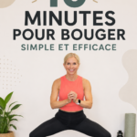 Une femme réalisant un entraînement Tabata de 10 minutes à la maison.