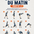 Femme pratiquant des étirements matinaux dans un cadre paisible