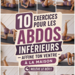 Femme faisant des exercices pour abdos inférieurs à la maison sur un tapis.