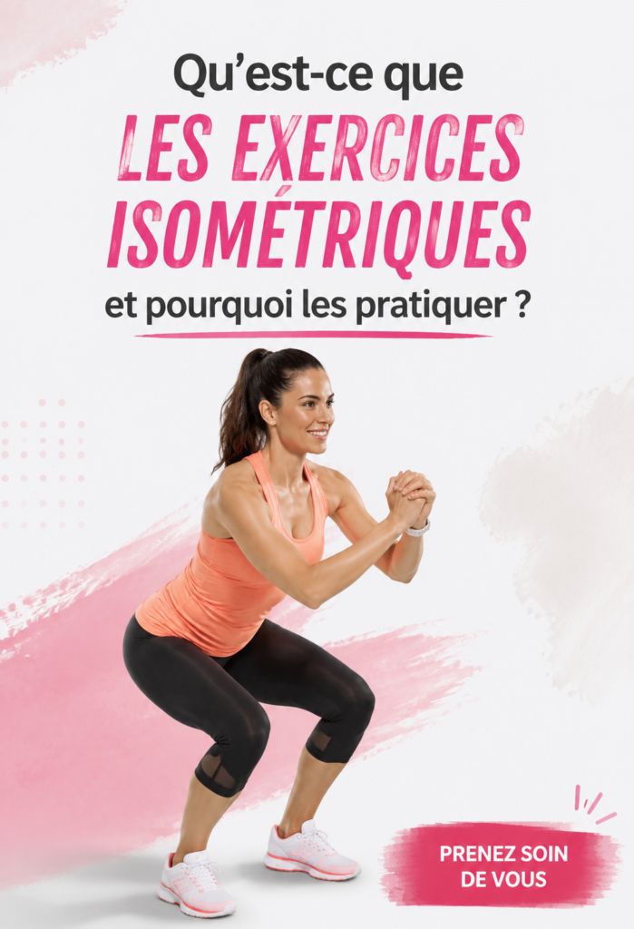 Illustration d'une femme réalisant un exercice isométrique pour renforcer ses muscles.