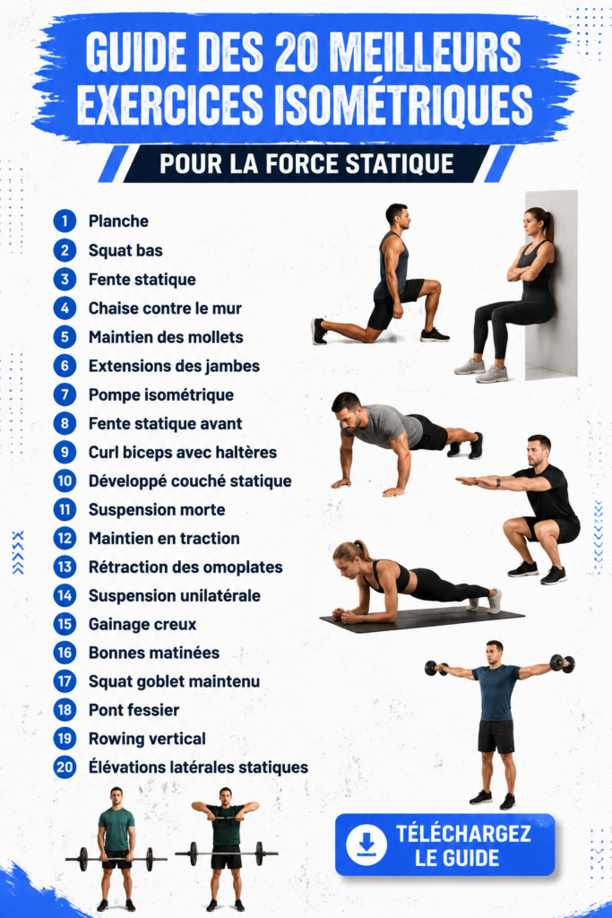 Femme en train de faire un exercice isométrique à la maison pour renforcer son corps