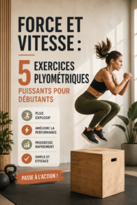 Femme faisant un exercice pliométrique pour améliorer sa force et agilité