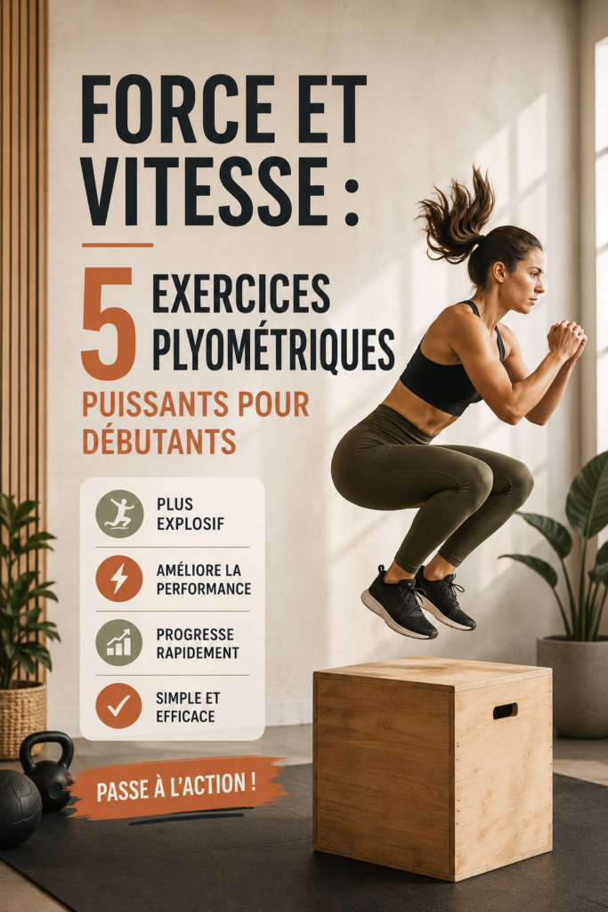 Femme faisant un exercice pliométrique pour améliorer sa force et agilité