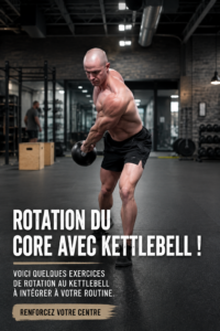 Femme s'entraînant avec une kettlebell pour des exercices de rotation