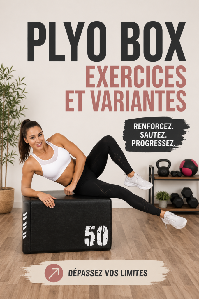 Femme utilisant une Plyo Box pour un entraînement efficace