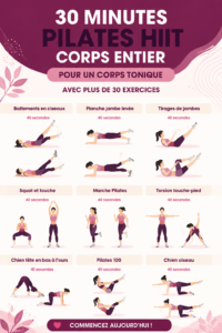 Femme réalisant un exercice de Pilates HIIT pour un corp tonique
