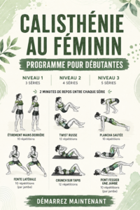 Femme faisant des exercices de callisthénie dans un parc, rayonnante.