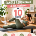 Femme s'exerçant à la maison pour renforcer sa sangle abdominale