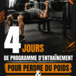 Femme s'entraînant avec des poids lors d'une routine de fitness de 4 jours