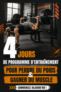 Femme s'entraînant avec des poids lors d'une routine de fitness de 4 jours