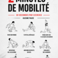 Femme pratiquant un exercice de mobilité à la maison