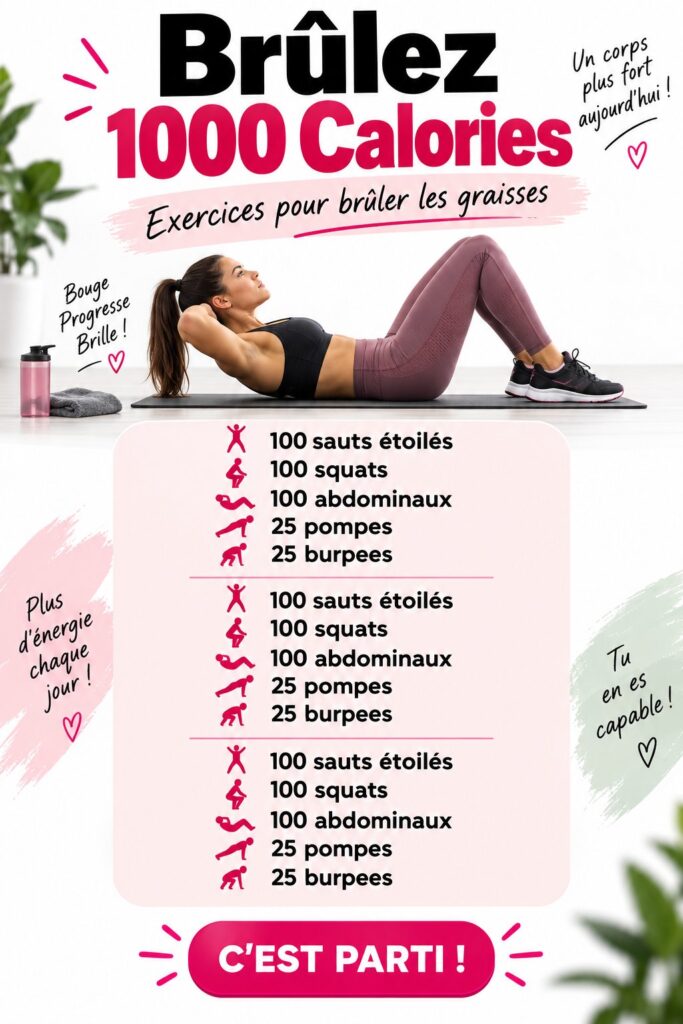 Femme en train de faire des exercices à l'extérieur pour brûler des calories.