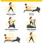 Femme en plein entraînement cardio en extérieur, souriante et énergique.