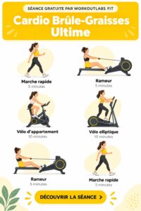 Femme en plein entraînement cardio en extérieur, souriante et énergique.