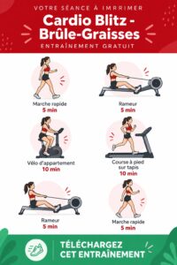 Femme s'entraînant à un cardio efficace en extérieur, intégrant des mouvements dynamiques.