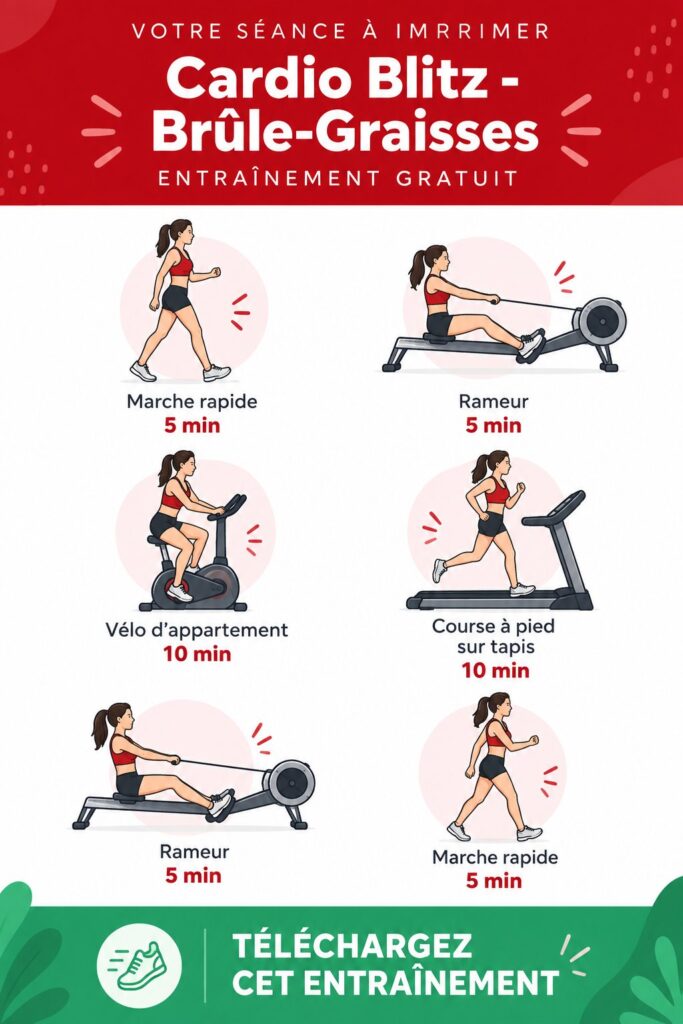 Femme s'entraînant à un cardio efficace en extérieur, intégrant des mouvements dynamiques.