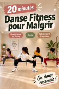 Femme dansant dans son salon pour un entraînement cardio de 20 minutes