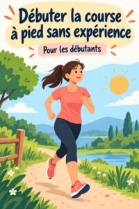 Femme souriante en tenue de sport, prête à commencer sa course à pied dans un parc.