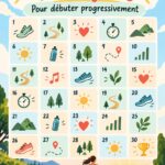 Femme courant dans un parc, prête à relever un défi de course de 30 jours.