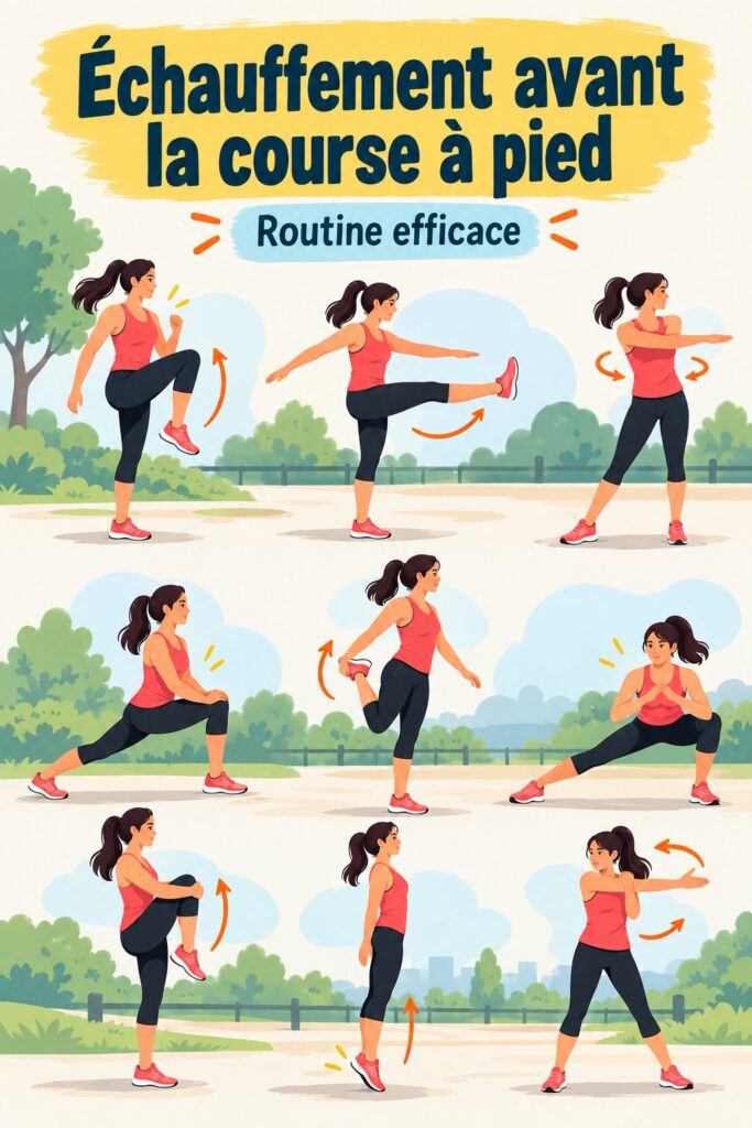 Femme s'échauffant avant de courir en extérieur