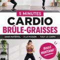Femme réalisant un entraînement cardio de 5 minutes à la maison.