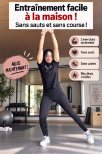 Femme effectuant un entraînement doux à domicile sans sauts