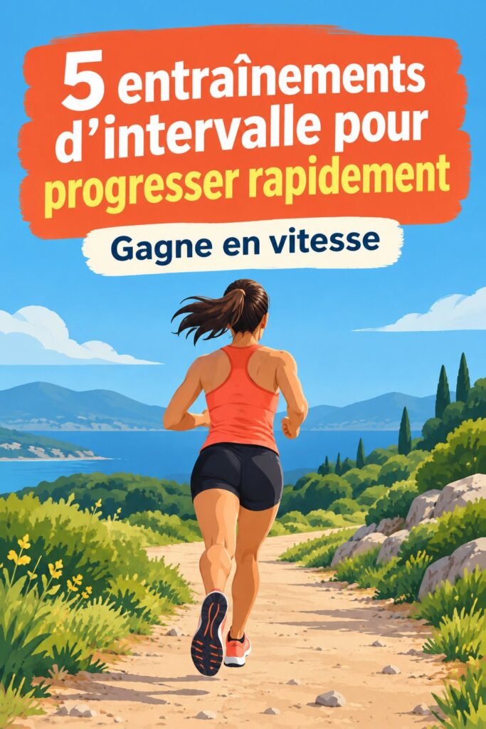 Femme courant sur un sentier, représentant un entraînement fractionné.