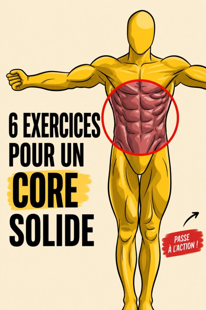 Femme effectuant des exercices de renforcement abdominal sur un tapis de yoga.