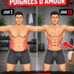 Femme souriante effectuant des exercices debout pour travailler ses poignées d'amour