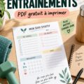 Modèle gratuit de suivi d'entraînement PDF pour femmes