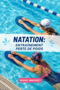 Femme nageant dans une piscine, symbole d'un entraînement natation pour perdre du poids.