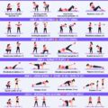 Femme faisant de l'exercice à domicile, illustration d'une routine fitness quotidienne.