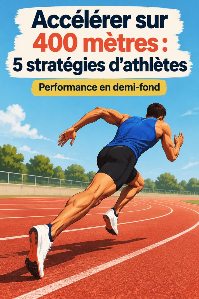 Coureuse professionnelle prenant le départ d'une course de 400 mètres sur un stade.