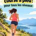 Femme en train de courir dans un parc, concentrée sur sa technique.