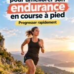 Femme en train de courir sur un chemin ensoleillé, symbolisant la course et l'endurance.