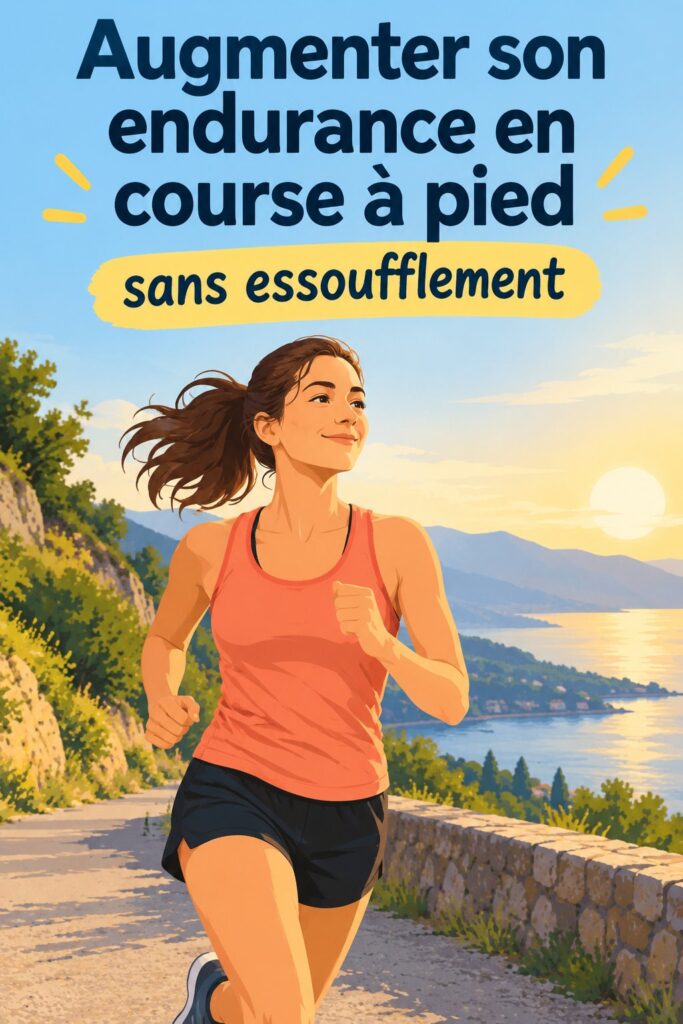 Femme courant dans un parc, symbolisant l'endurance en course à pied