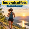 Femme courant sur un sentier, entraînement quotidien pour un défi de 10 kilomètres.