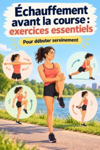 Femmes s'échauffant avant une course en plein air, exécutant des exercices d'étirement.