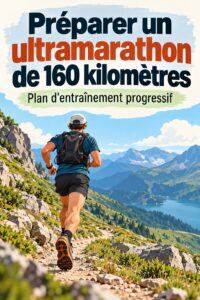 Femme en train de s'entraîner pour un ultramarathon de 160 kilomètres sur un chemin forestier.