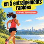Femme courant lors d'une séance d'entraînement pour améliorer son 5 km
