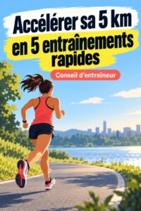 Femme courant lors d'une séance d'entraînement pour améliorer son 5 km